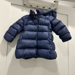 Polo by Ralph Lauren Navy Blue Down Hooded Long Jacket